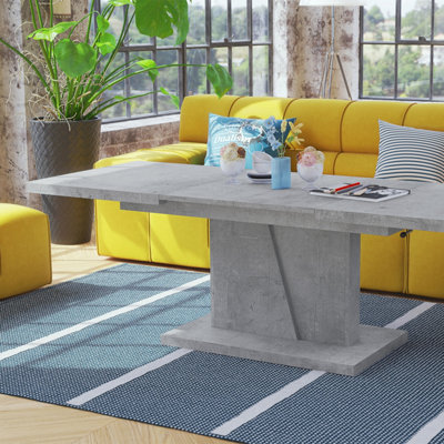 Grand Noir 2 in 1 Extending Coffee / Dining Table - Concrete