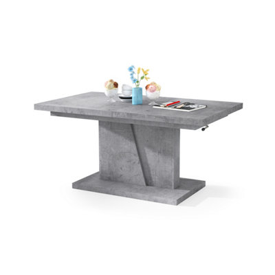 Grand Noir 2 in 1 Extending Coffee / Dining Table - Concrete