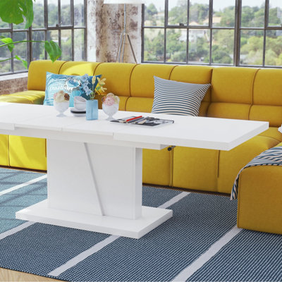 Grand Noir 2 in 1 Extending Coffee / Dining Table - White
