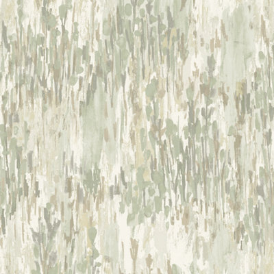 Grandeco Abstract Grasses Textured Wallpaper, Neutral Green