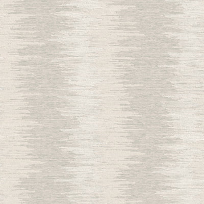 Grandeco Alcor Light Grey Vertical Stripe Metallic Textured Wallpaper