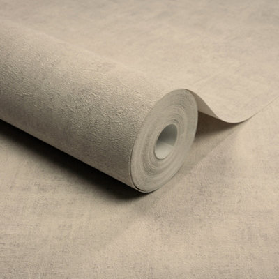 Grandeco Annabella Distressed Plaster Textured Wallpaper, Beige