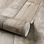 Grandeco Auburn Vertical Plank Wood Effect Textured Wallpaper, Light Brown