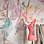 Grandeco Ballet Dancers 7 Lane Wallpaper Mural 2.8 x 3.71m, Pink