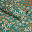 Grandeco Bluebell Wood Floral Leaf Textured Wallpaper, Teal
