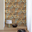 Grandeco Boutique Collection Mael Modern Jungle Copper Brown Botanical Wallpaper