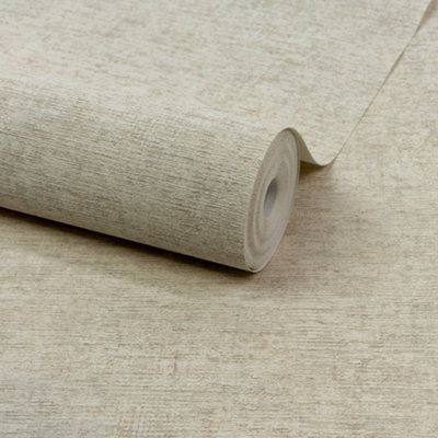 Grandeco Boutique Dakota Natural Texture Luxury Weight Embossed Wallpaper, Light Marl Grey