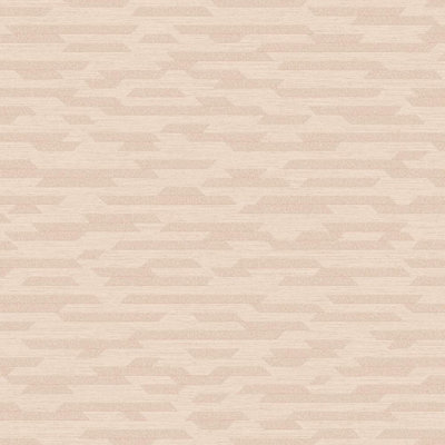 Grandeco Boutique Dioret Stacked Stones Texture Embossed Wallpaper, Blush Pink