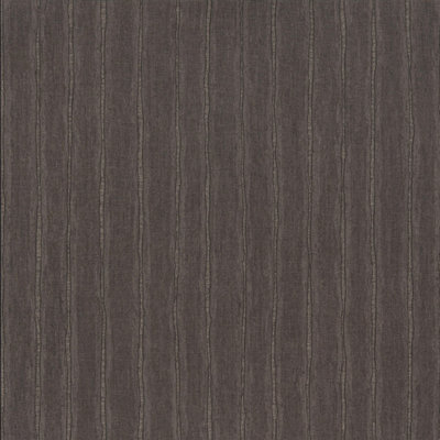 Grandeco Boutique Kalema Fabric Stripe Luxury Embossed Wallpaper, Charcoal
