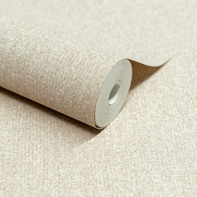 Grandeco Boutique Monroy Semi Plain Effect Luxury Weight Embossed Wallpaper, Neutral