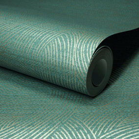 Grandeco Boutique Organic Maze Swirl PVC-free Eco Wallpaper, Green