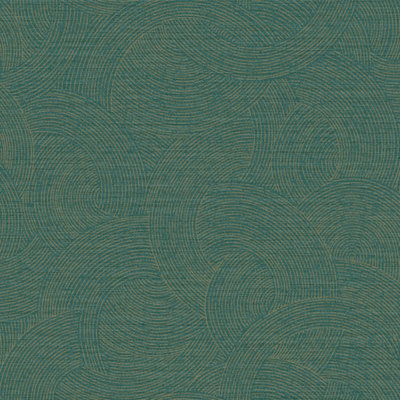 Grandeco Boutique Organic Maze Swirl PVC-free Eco Wallpaper, Green