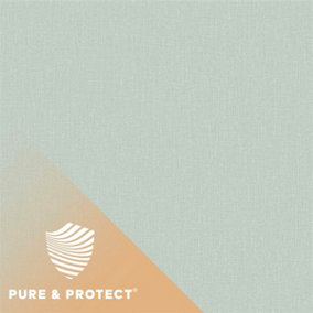 Grandeco Boutique Pure & Protect Cirrus Woven Linen Textured Antibacterial Wallpaper, Aqua