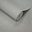 Grandeco Boutique Pure & Protect Cirrus Woven Linen Textured Antibacterial Wallpaper, Dark Grey