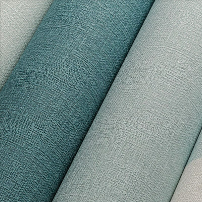 Grandeco Boutique Pure & Protect Cirrus Woven Linen Textured Antibacterial Wallpaper, Dark Teal