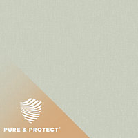 Grandeco Boutique Pure & Protect Cirrus Woven Linen Textured Antibacterial Wallpaper, Green