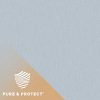 Grandeco Boutique Pure & Protect Cirrus Woven Linen Textured Antibacterial Wallpaper, Light Blue
