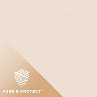 Grandeco Boutique Pure & Protect Cirrus Woven Linen Textured Antibacterial Wallpaper, Pale Pink
