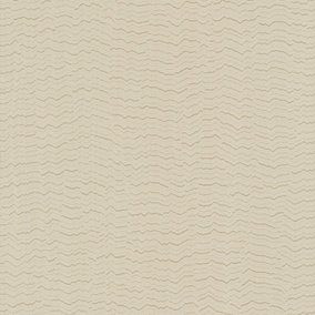 Grandeco Boutique Yoro Sand Dune Wave Texture Embossed Metallic Wallpaper, Taupe Gold
