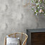 Grandeco Brandenburg Rustic Industrial Grey Concrete Textured Wallpaper
