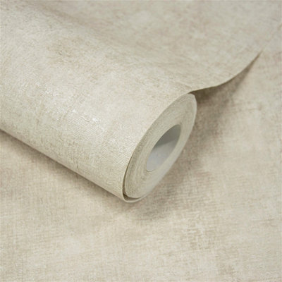 Grandeco Capri Distressed Italian Plaster Wallpaper, Beige Taupe