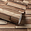 Grandeco Colorado Stacked Wood Block Plank Effect Textured Wallpaper, Natural
