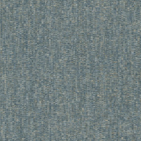 Grandeco Cordy Plain Woven Fabric Effect Textured Wallpaper, Blue