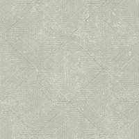 Grandeco Danillo Soft Geometric Pattern Metallic Blown Vinyl Wallpaper, Green