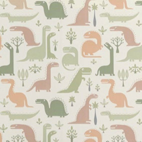 Grandeco Dinosaur Nursery Textured Wallpaper Green