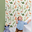 Grandeco Dinosaur Nursery Textured Wallpaper Green