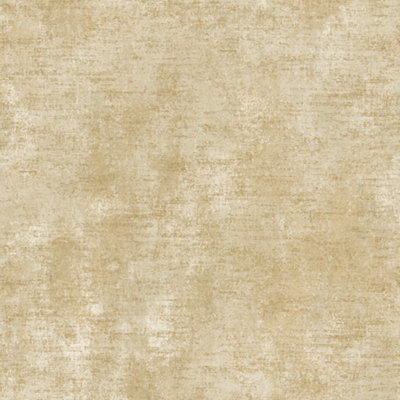 Grandeco Distressed Metallic Plaster Effect Plain Wallpaper, Cream