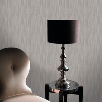 Grandeco Draped Silk Fabric Effect Textured Wallpaper, Grey