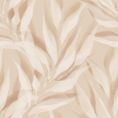 Grandeco Eden Watercolour Abstract Leaves Textured Wallpaper, Plaster Pink
