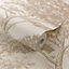Grandeco Etched Tree Toile Textured Wallpaper, Neutral