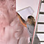 Grandeco Feathers 3 lane repeatable Textured Mural, Pink, 2.8 x 1.59m