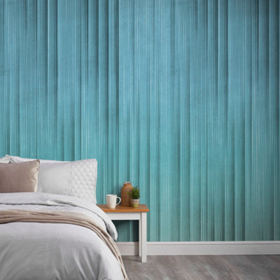 Visual Reference: Grandeco Flashy Concrete Blue Ombre 3 Panel Repeatable Textured Mural