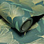 Grandeco Gingko Leaf Textured Metallic Wallpaper, Green