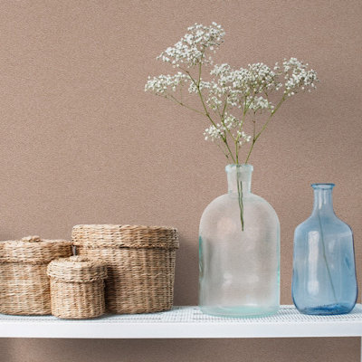 Grandeco Glistening City Life Textured Wallpaper, Metallic Rose