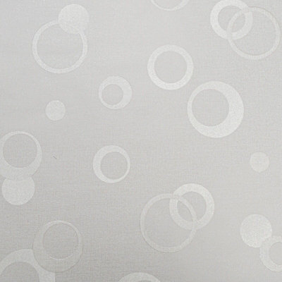 Grandeco Grey Circles Silver Glitter Textured Free Match Wallpaper