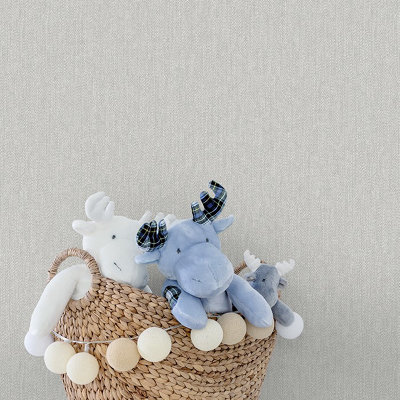 Grandeco Grey Washed Denim Jeans Nursery Textured Wallpaper Grey