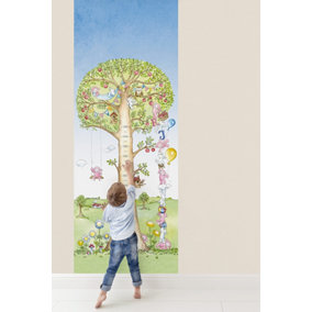 Grandeco Height Chart Tree Nursery Textured Wallpaper Multi