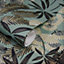 Grandeco Hisae Oriental Blossom Textured Wallpaper, Green