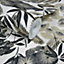 Grandeco Hisae Oriental Leaf Metallic Textured Wallpaper Natural