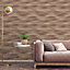 Grandeco Horizon Textile Textured Wallpaper, Rust