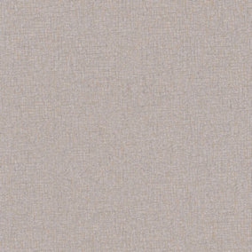 Grandeco Infinity Plain Grey Metallic Copper Weave Effect Texture Wallpaper