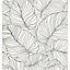 Grandeco Isa Banana Leaf Blown Textured Wallpaper Black / White