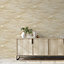 Grandeco Kaleidoscope Concrete Plaster Effect Textured Wallpaper, Neutral Gold