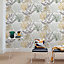 Grandeco Lima Delicate Fern Textured Wallpaper, White