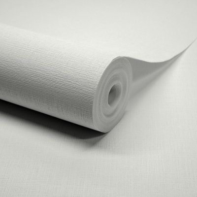 Grandeco Linen Nursery Textured Plain Wallpaper, Cream