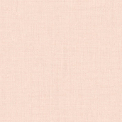 Grandeco Linen Nursery Textured Plain Wallpaper, Pink